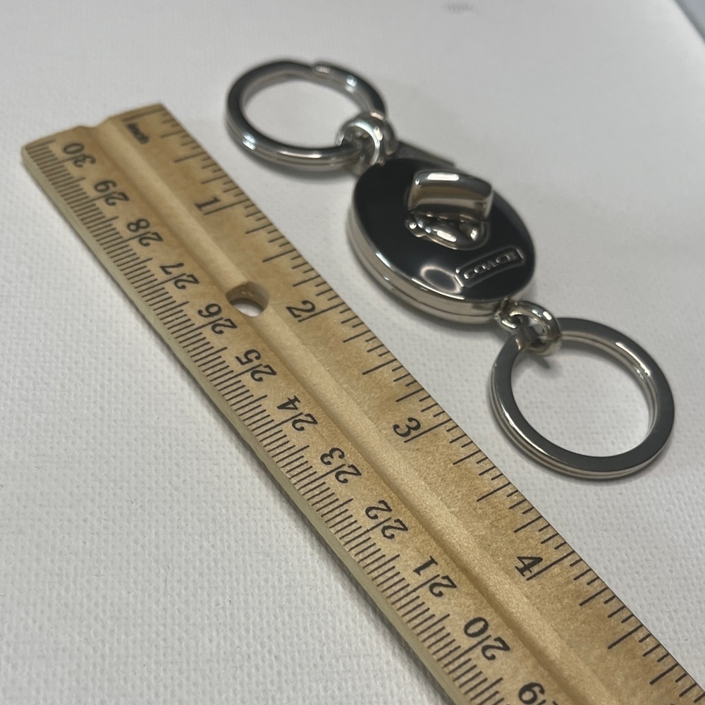 Coach Valet Black and Silver Keychain - Picture 6 of 7